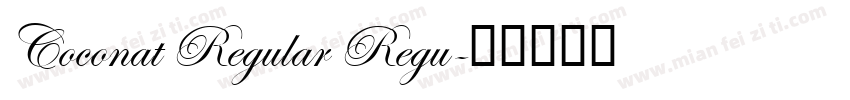 Coconat Regular Regu字体转换